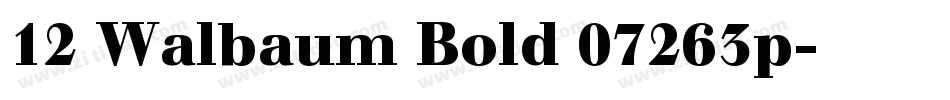 12 Walbaum Bold 07263p字体转换